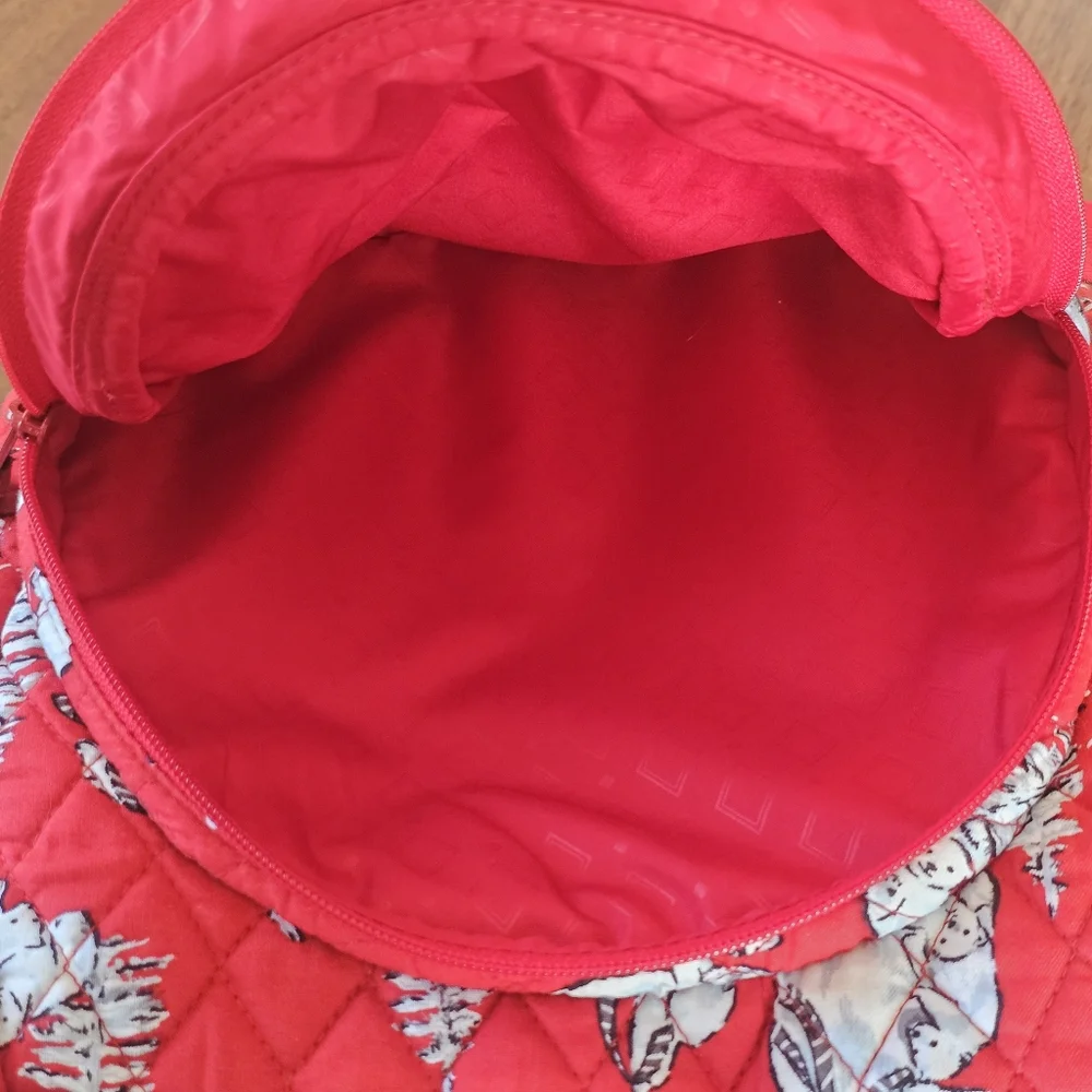 Vera Bradley Red Polar Bear Quilted Mini Backpack